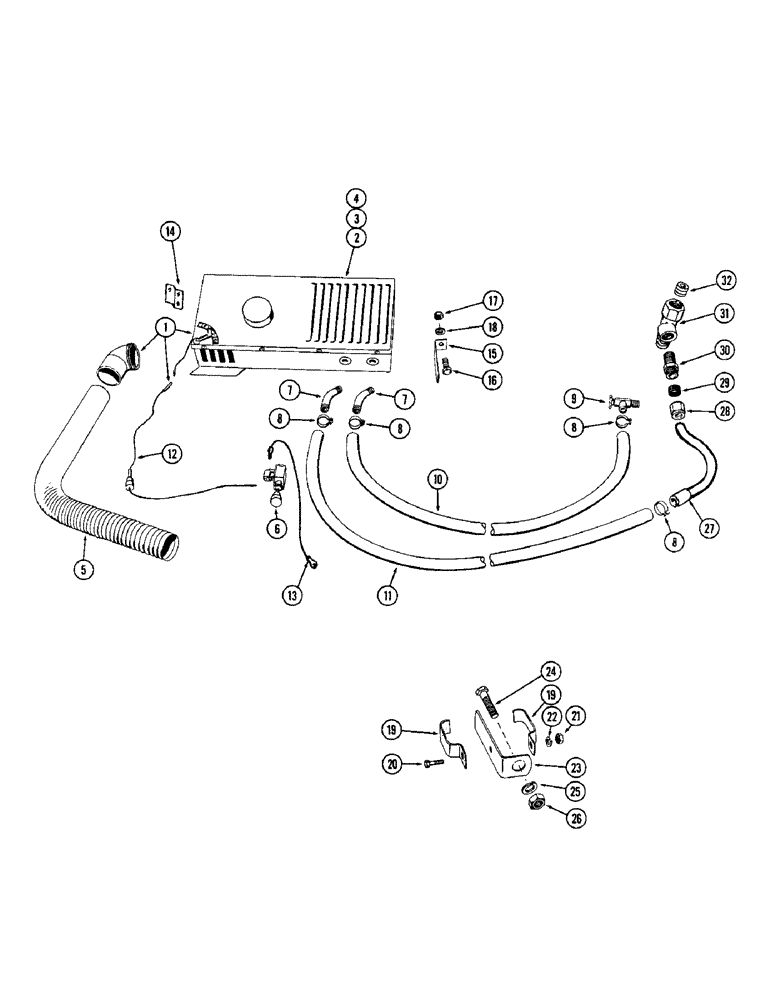 Схема запчастей Case W12 - (200) - CAB HEATER AND DEFROSTER (09) - CHASSIS