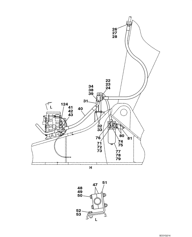 Схема запчастей Case CX800 - (08-46) - HYDRAULICS - MULTIFUNCTION AUXILIARY (08) - HYDRAULICS