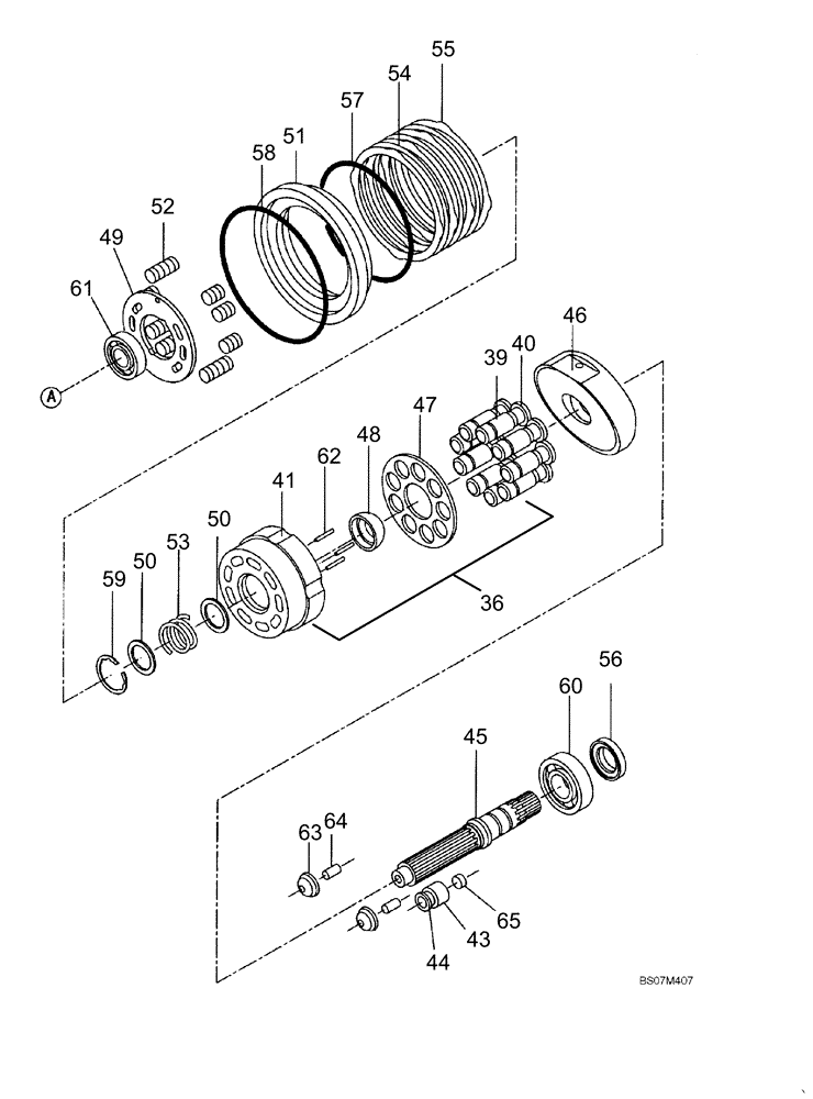 Схема запчастей Case CX130B - (06-03) - MOTOR ASSY - TRACK DRIVE (06) - POWER TRAIN