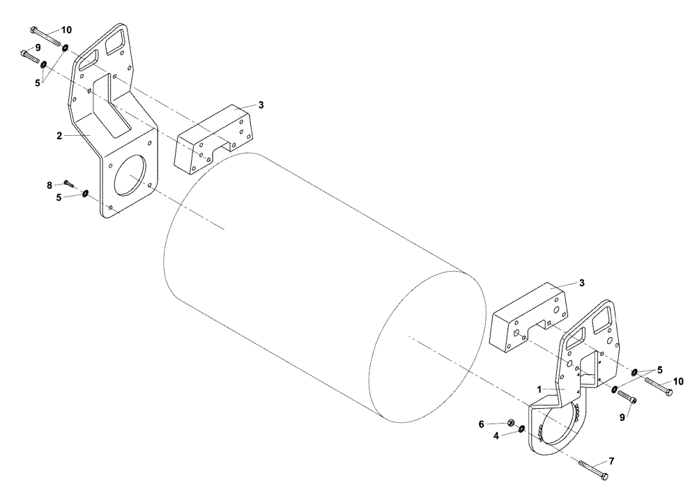 Схема запчастей Case DV202 - (12-71/2[02]) - ROLLER MOUNTING (12) - Chassis/Attachments