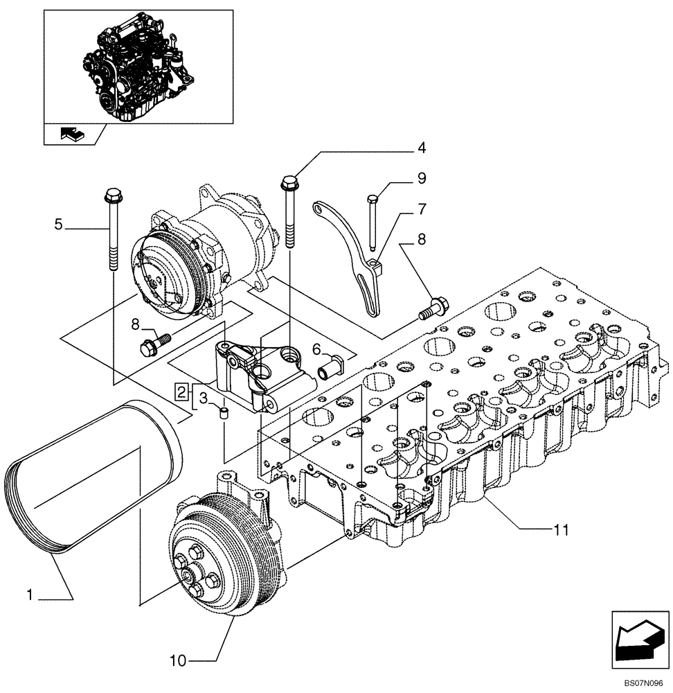 Схема запчастей Case 445CT - (02-39) - COMPLETION PARTS (87380450) (02) - ENGINE