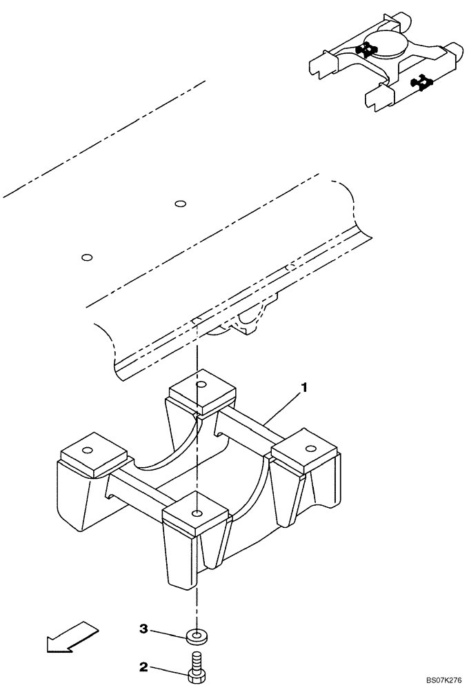 Схема запчастей Case CX225SR - (05-02) - GUIDE, CHAIN (05) - STEERING