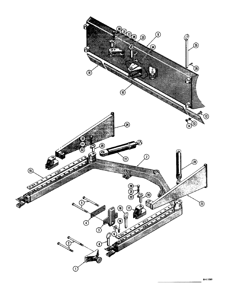 Схема запчастей Case 310F - (194) - HYDRAULIC ANGLING DOZER (07) - HYDRAULIC SYSTEM