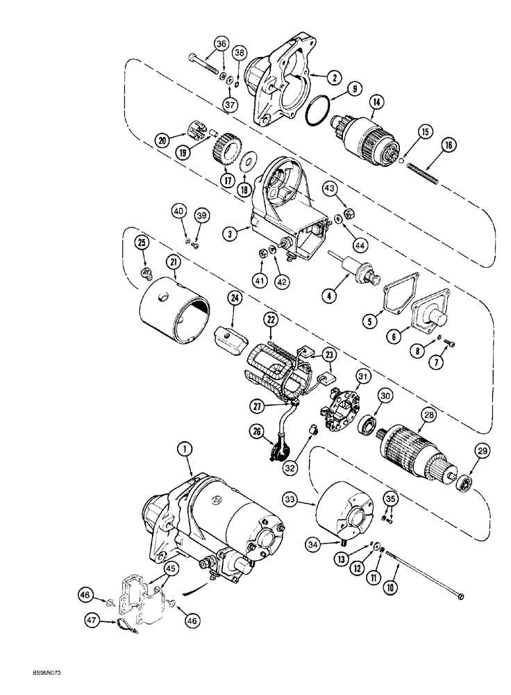 Схема запчастей Case 760 - (04-006) - STARTER - A181056 (55) - ELECTRICAL SYSTEMS