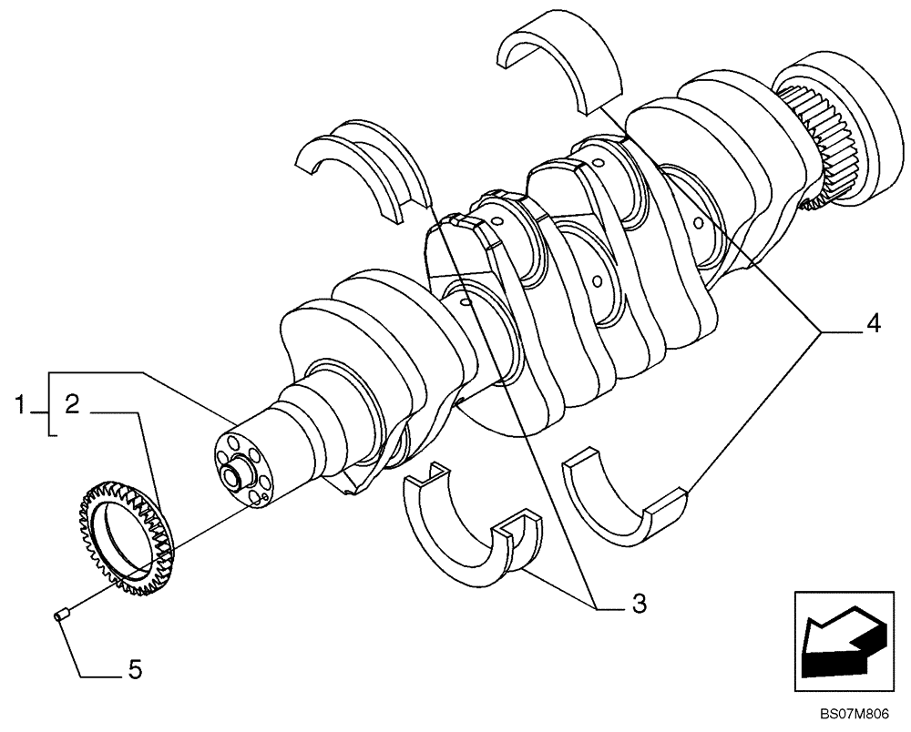 Схема запчастей Case 440 - (02-34) - CRANKSHAFT (02) - ENGINE