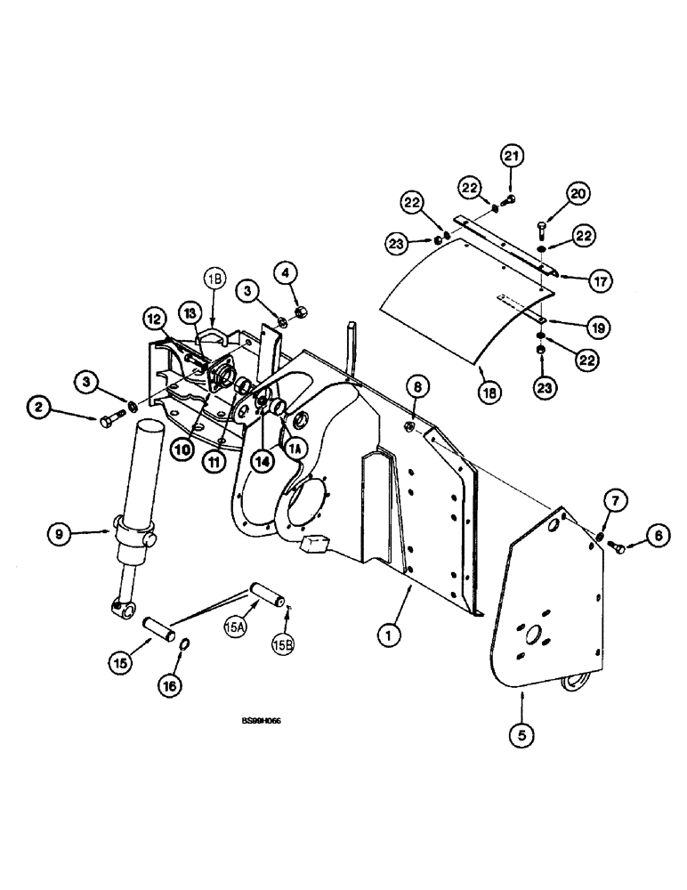 Схема запчастей Case 660 - (9-045A) - INTEGRAL QUAD FRAME AND MOUNTING (09) - CHASSIS/ATTACHMENTS