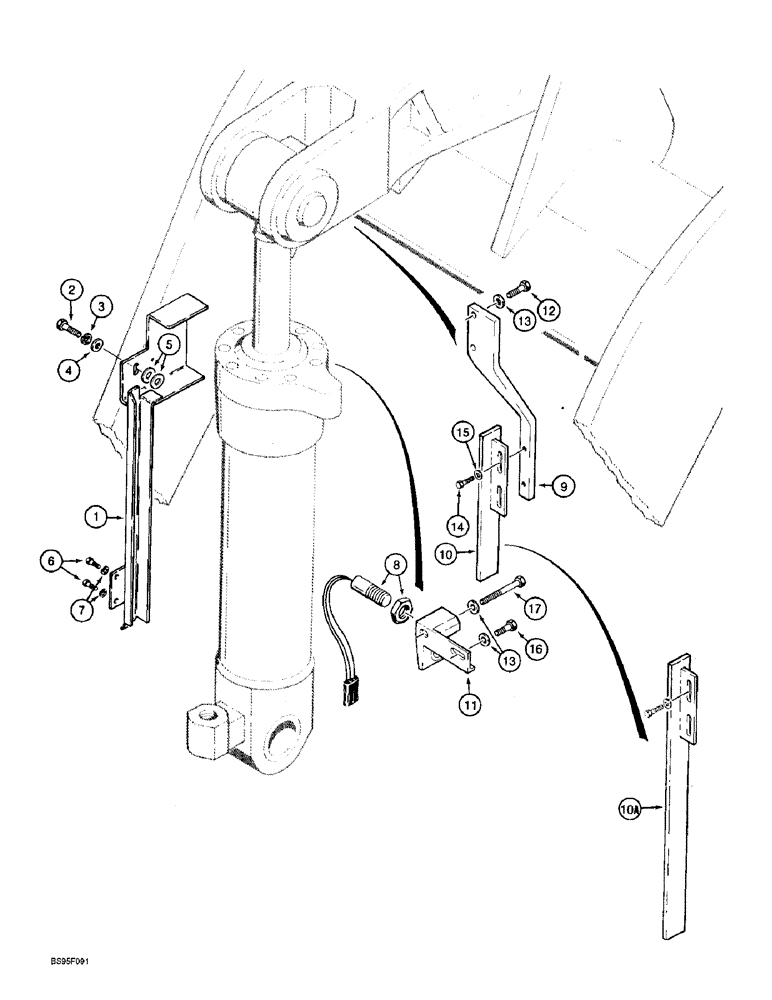 Схема запчастей Case 721B - (9-002) - LOADER BUCKET RETURN-TO-DIG, Z-BAR LOADER (09) - CHASSIS/ATTACHMENTS