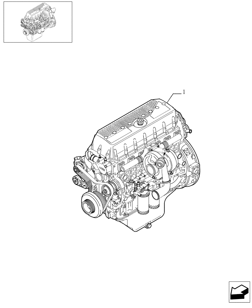 Схема запчастей Case F3AE0684G B004 - (0.02.1[01]) - ENGINE ASSY (504082363) 