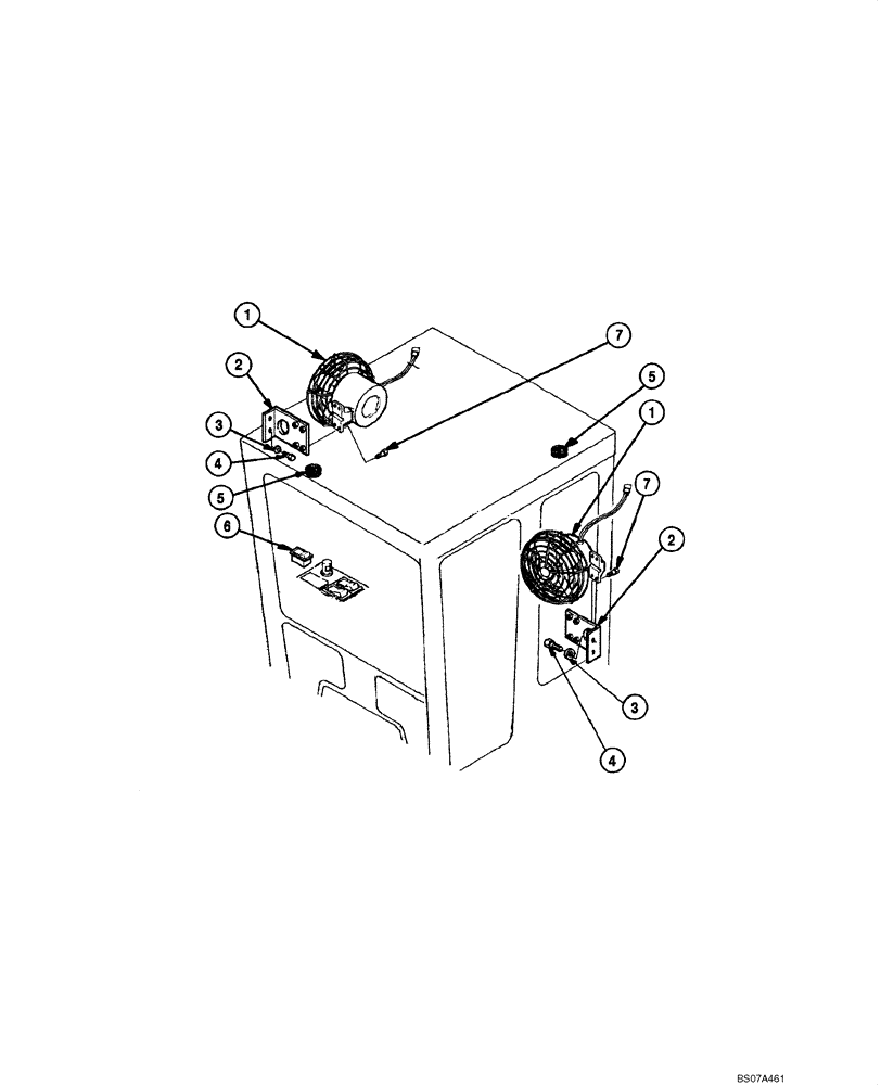 Схема запчастей Case 845 DHP - (04.27[00]) - FAN - OPEN CAB (04) - ELECTRICAL SYSTEMS