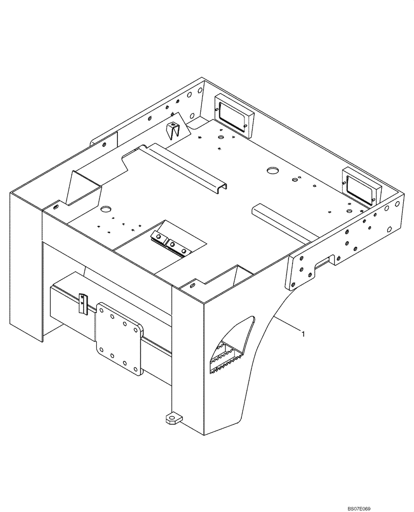 Схема запчастей Case DV204 - (12-60/4[01]) - SIDE FRAMES - REAR (GROUP 60/4) (09) - CHASSIS/ATTACHMENTS