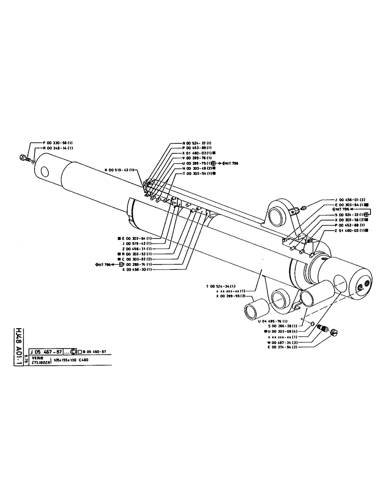 Схема запчастей Case 160CL - (155) - CYLINDER (07) - HYDRAULIC SYSTEM