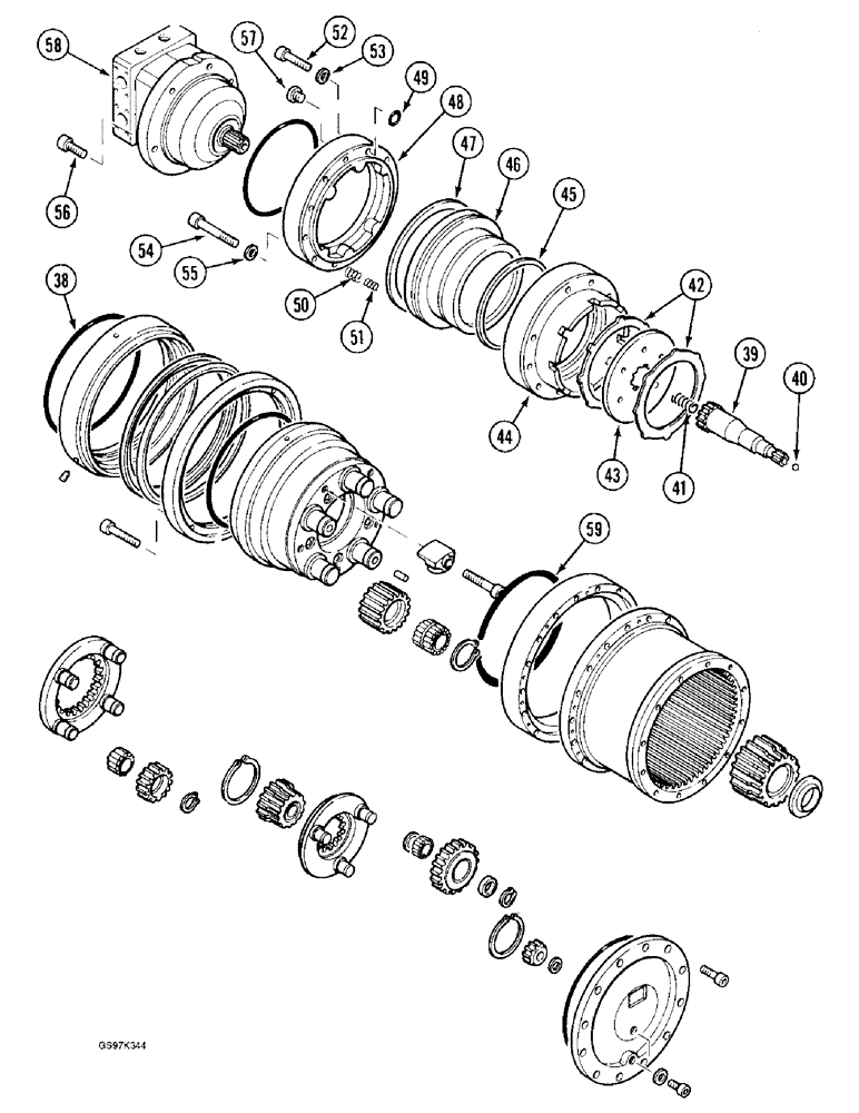 Схема запчастей Case 170C - (6-04) - FINAL DRIVE TRANSMISSION, FINAL DRIVE PRIOR TO SERIAL NUMBER 813-7-06-0011 (06) - POWER TRAIN