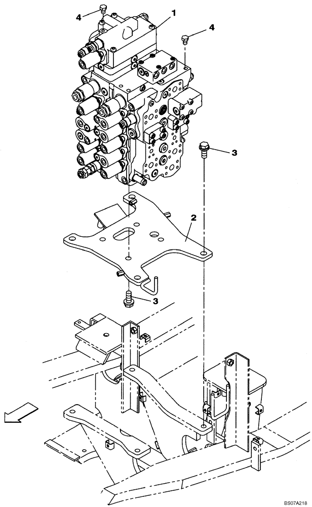 Схема запчастей Case CX160B - (08-56) - KLJ10590 CONTROL VALVE - SUPPORT (08) - HYDRAULICS