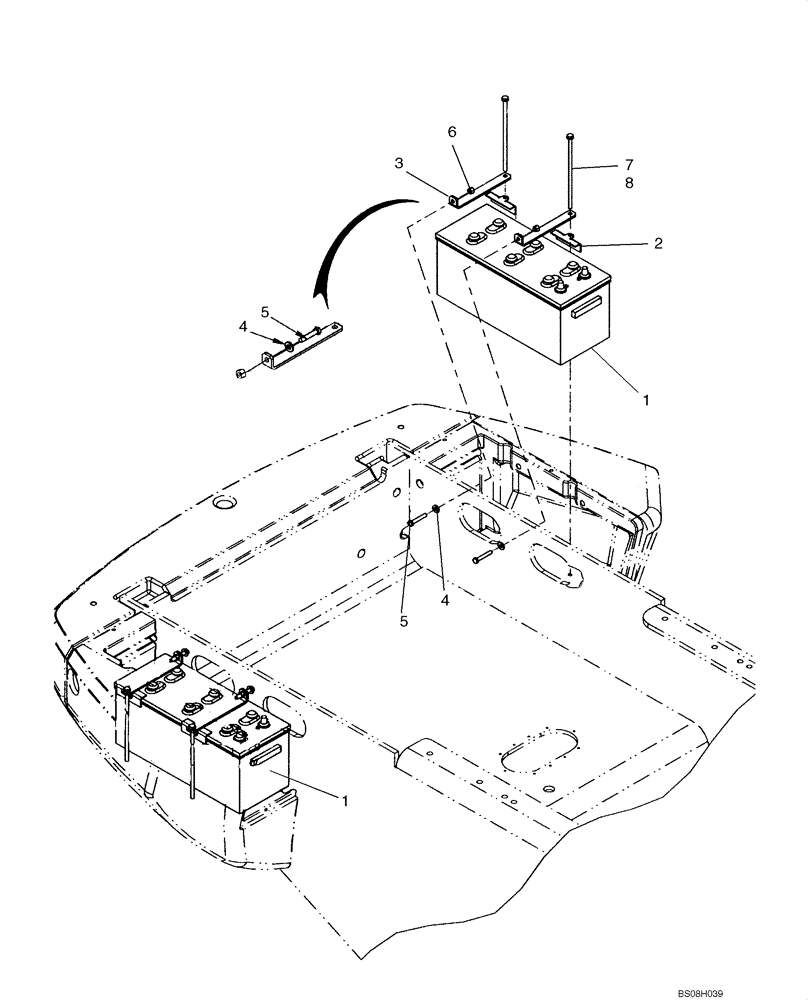 Схема запчастей Case 921E - (04-01A) - BATTERY (04) - ELECTRICAL SYSTEMS