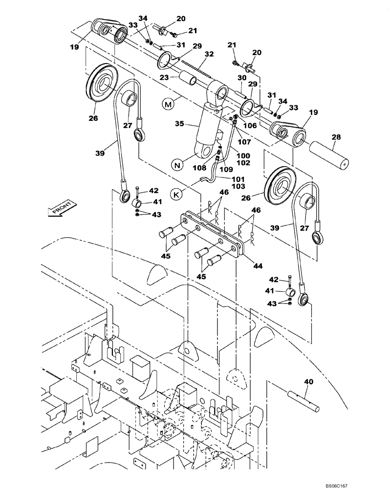 Схема запчастей Case CX700 - (09-006-00[01]) - SELF-DETACHING COUNTERWEIGHT SYSTEM (09) - CHASSIS/ATTACHMENTS