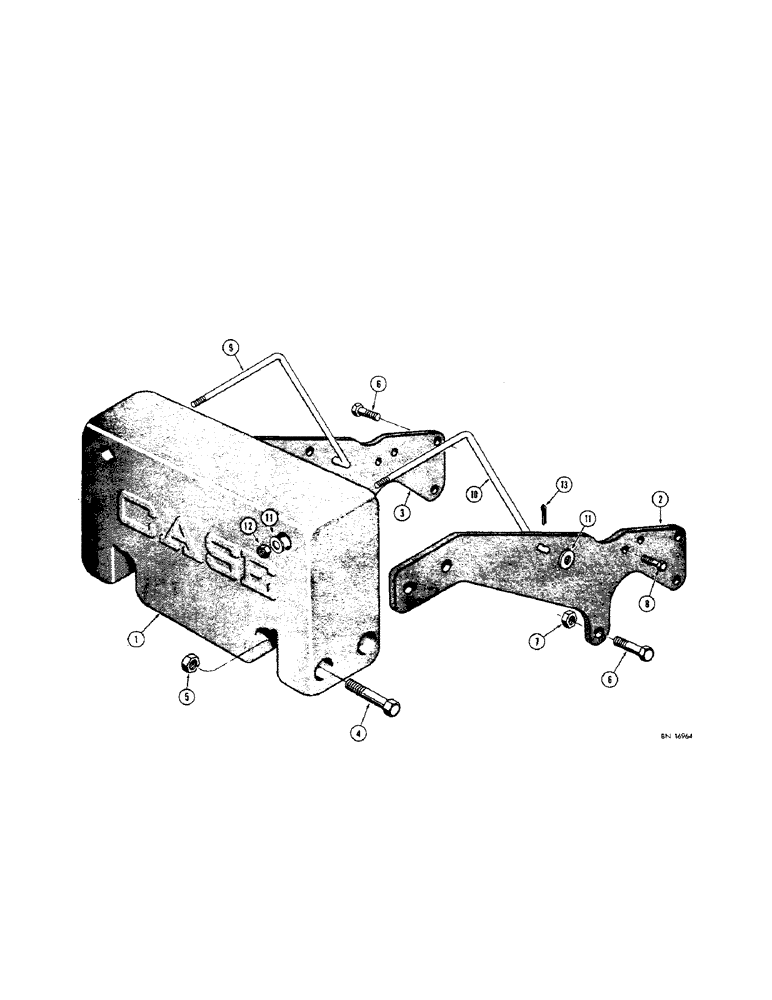 Схема запчастей Case 310G - (278[1]) - 900 LB. REAR COUNTERWEIGHT WITH WINCH (05) - UPPERSTRUCTURE CHASSIS