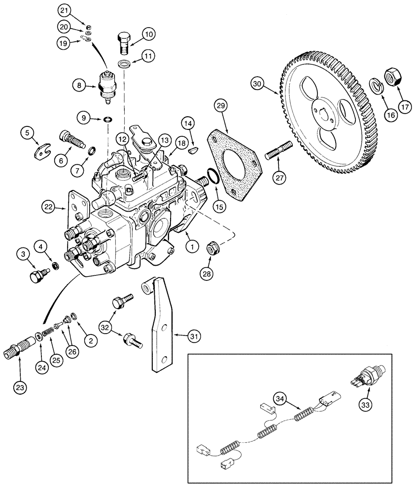 Схема запчастей Case 550H - (3-13) - FUEL INJECTION, PUMP AND DRIVE, 4-390 EMISSIONS CERTIFIED ENGINE (03) - FUEL SYSTEM