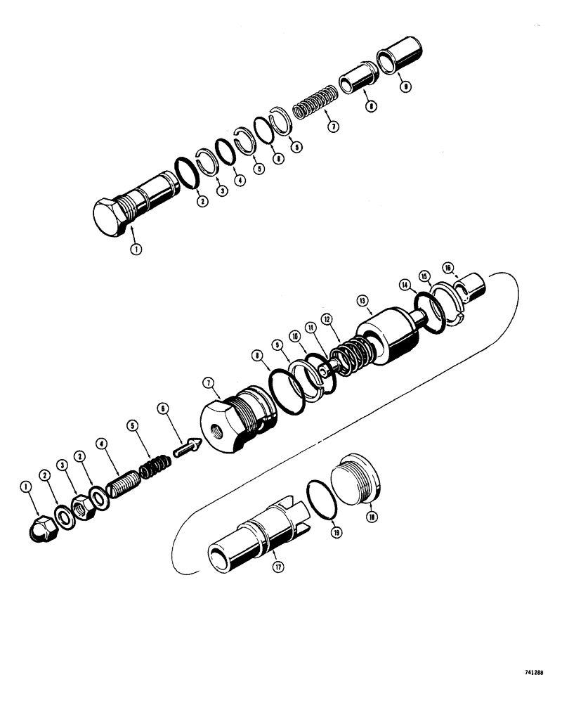 Схема запчастей Case W20 - (332) - CHECK VALVE, L48130 AND L48732 LOADER CONTROL VALVES (08) - HYDRAULICS