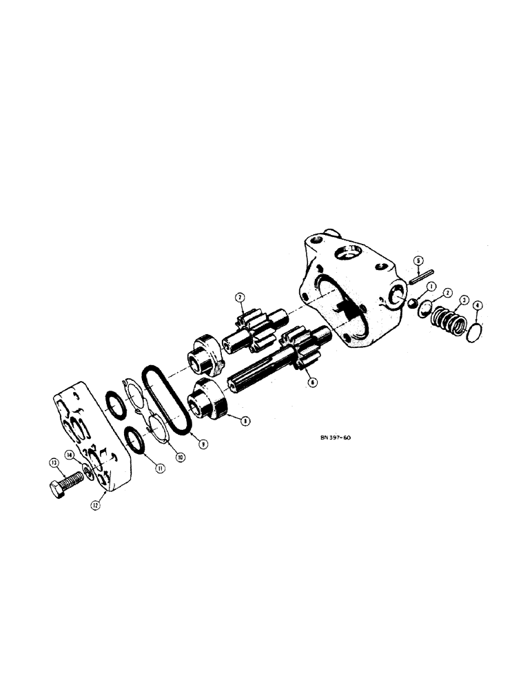 Схема запчастей Case 420BD - (138) - G13100 HYDRAULIC PUMP (MODEL 320B AND 420BD) 