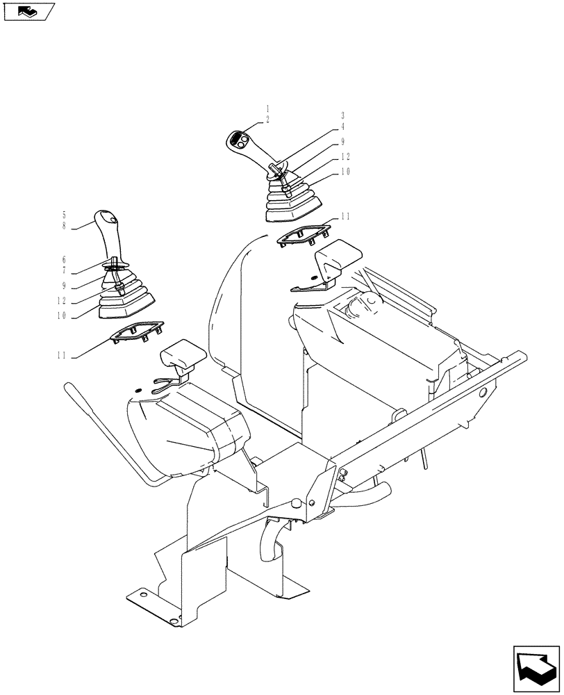 Схема запчастей Case CX27B ASN - (35.355.01) - GRIP ASSY (35) - HYDRAULIC SYSTEMS