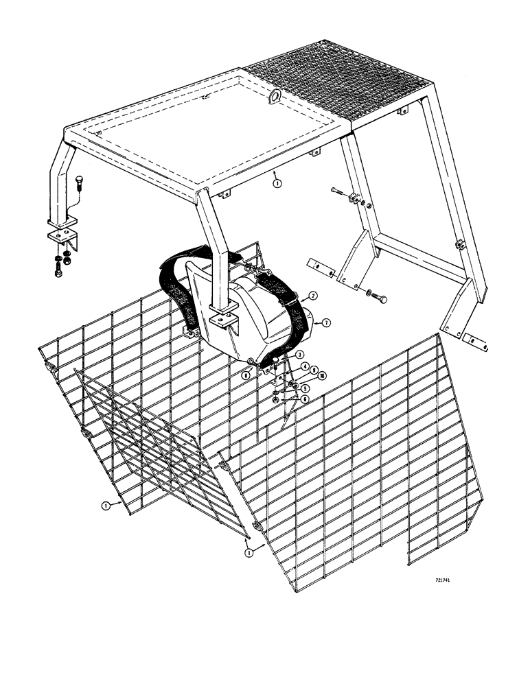 Схема запчастей Case 1530 - (110) - ROLLOVER PROTECTION STRUCTURE AND SEAT BELT (09) - CHASSIS/ATTACHMENTS