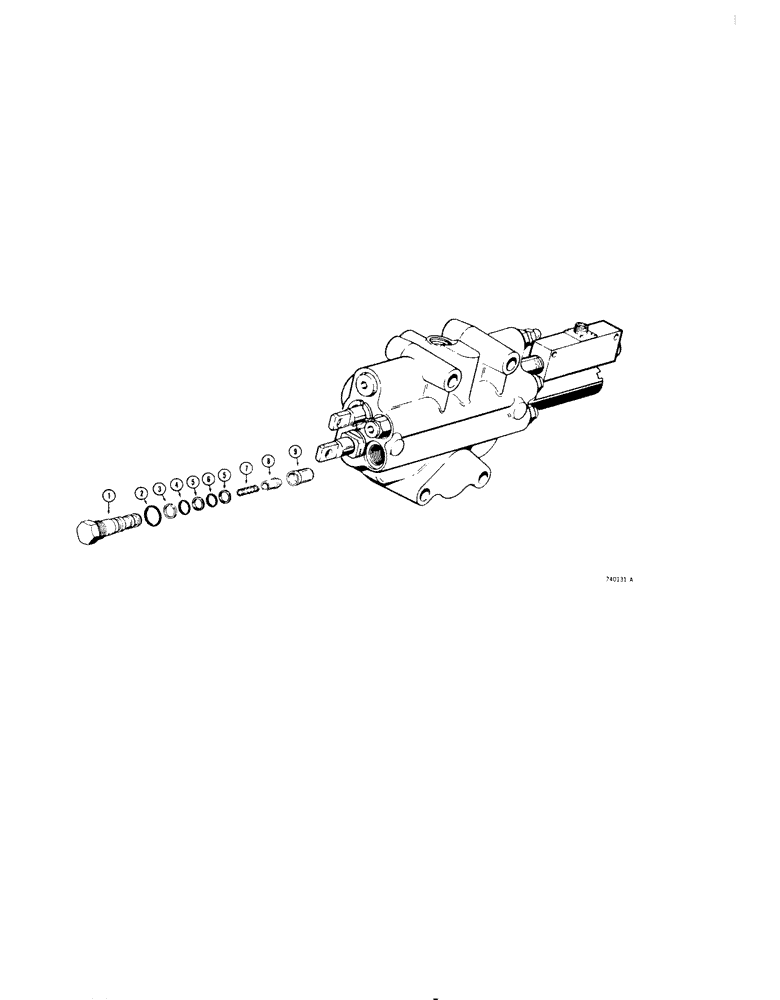 Схема запчастей Case 680G - (266[1]) - LOADER CONTROL VALVE, CHECK VALVE (08) - HYDRAULICS