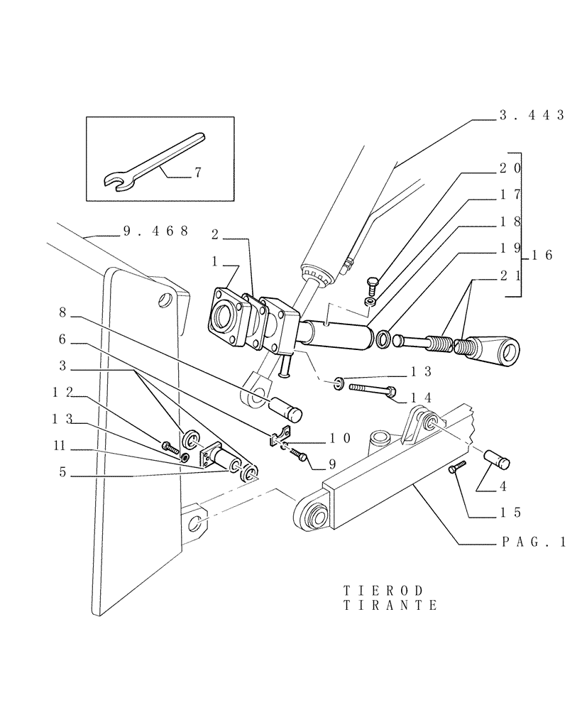 Схема запчастей Case 1850K - (9.467[02]) - PUSHBEAMS AND STRUTS (HSU) - OPTIONAL CODE 76090649 (19) - OPTIONS