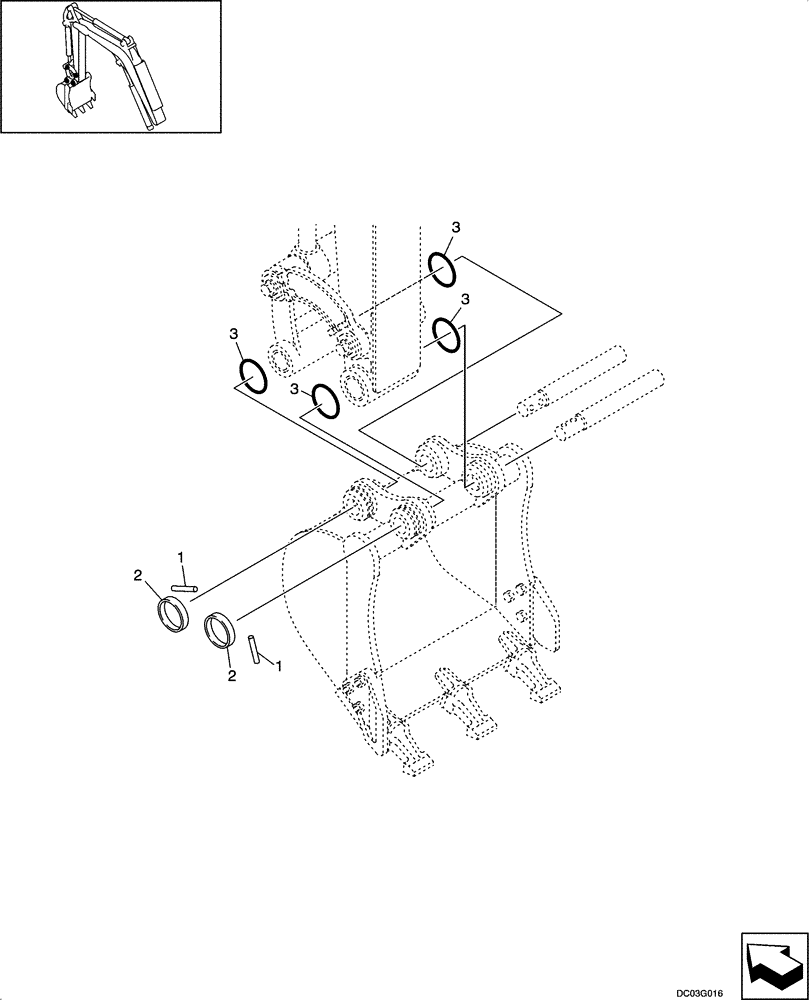 Схема запчастей Case CX14 - (09-30[00]) - BUCKET- MOUNTING (09) - CHASSIS/ATTACHMENTS