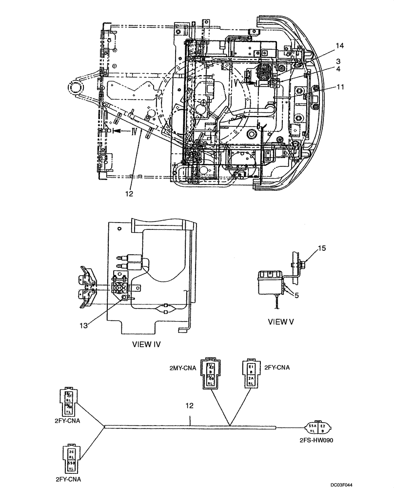 Схема запчастей Case CX14 - (04-04[00]) - HARNESS ASSY - TRAVEL ALARM (04) - ELECTRICAL SYSTEMS