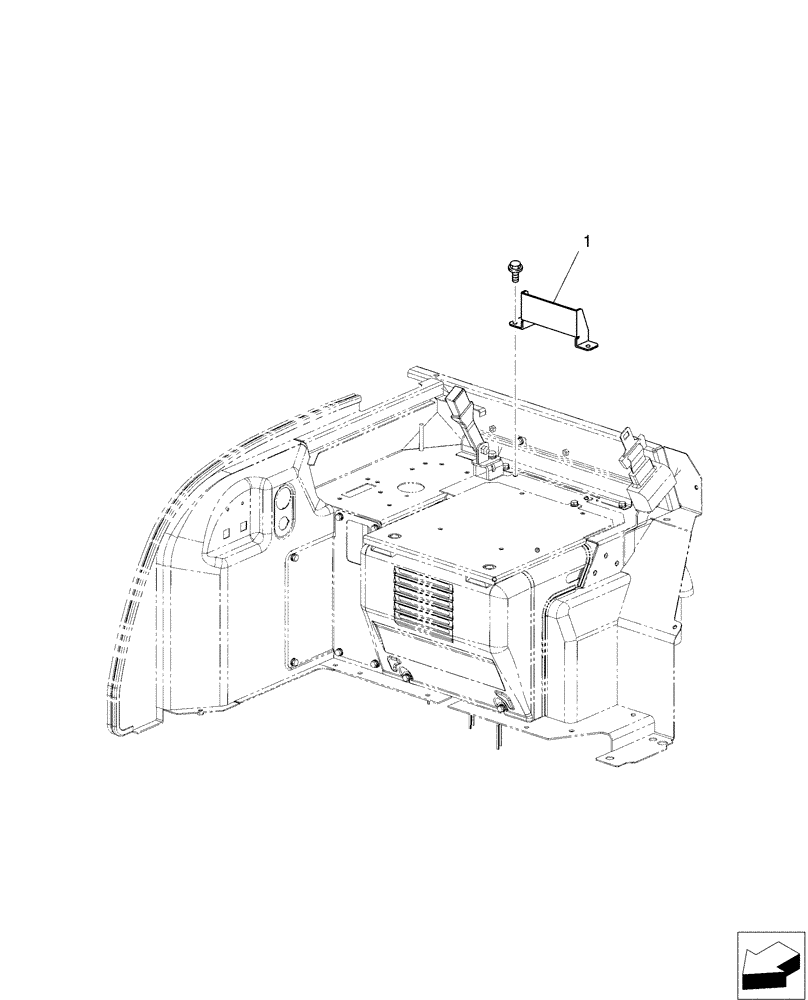 Схема запчастей Case CX50B - (01-064) - STOPPER ASSY, COOLER (50) - CAB CLIMATE CONTROL