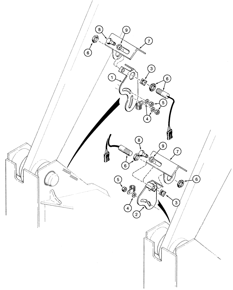 Схема запчастей Case 721C - (09-04) - CONTROL, LOADER BUCKET HEIGHT - RETURN-TO-TRANSPORT (09) - CHASSIS