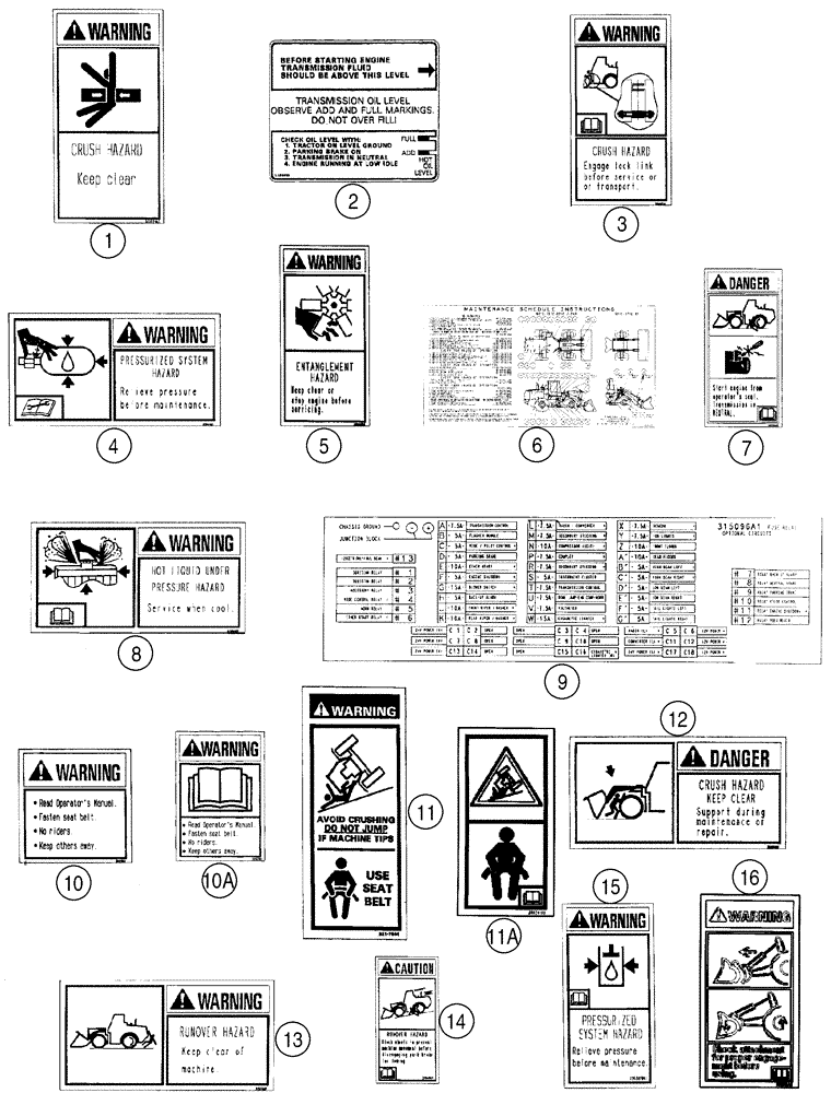 Схема запчастей Case 721C - (09-64) - DECALS - ENGLISH (09) - CHASSIS