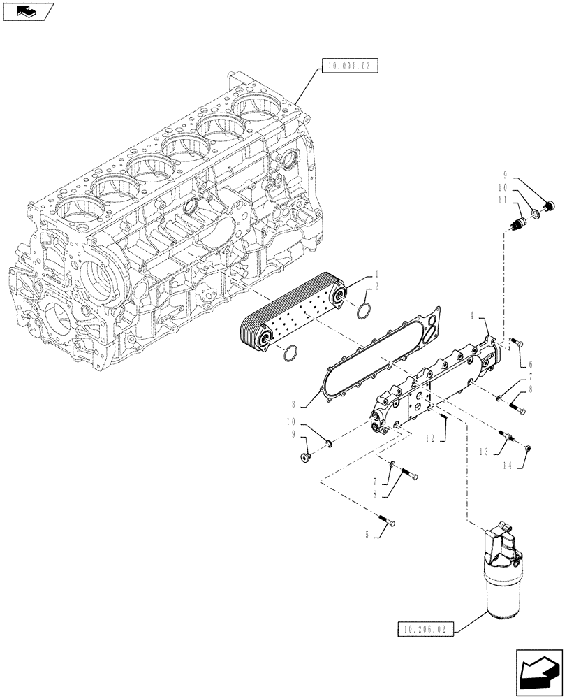 Схема запчастей Case F3DFA613B E003 - (10.408.01) - HEAT EXCHANGER (5801379223) (10) - ENGINE