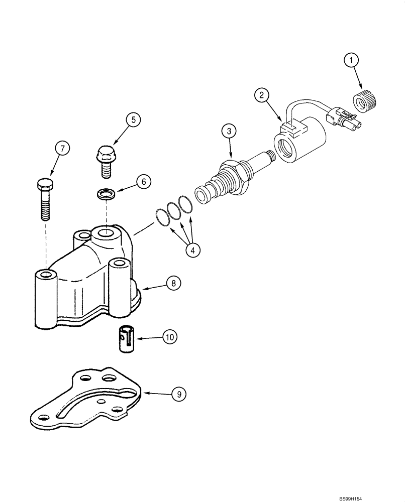 Схема запчастей Case 580SM - (06-24) - TRANSMISSION ASSY (4WD) - VALVE, SOLENOID (MODELS WITHOUT POWERSHIFT) (06) - POWER TRAIN