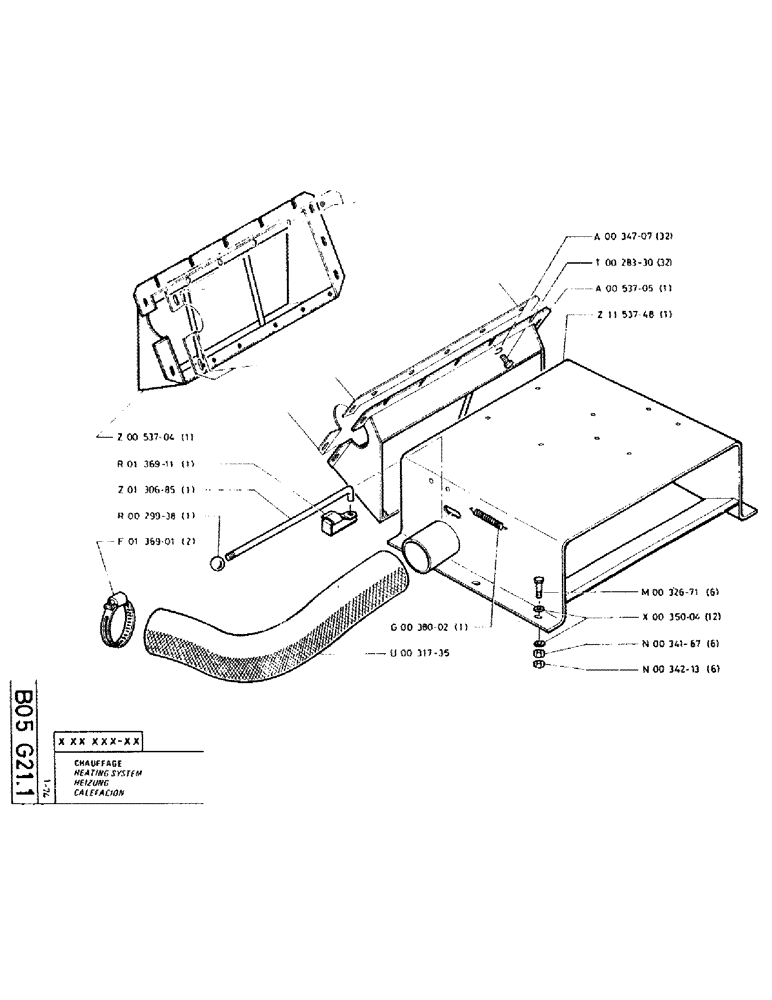 Схема запчастей Case RC200 - (020) - HEATING SYSTEM 