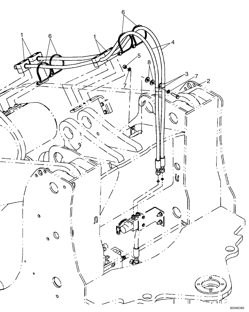 Схема запчастей Case 521D - (08-12) - HYDRAULICS - COUPLER (Z BAR LOADER) (08) - HYDRAULICS