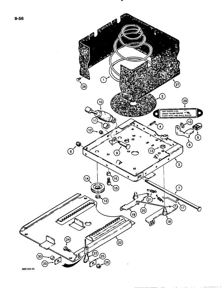 Схема запчастей Case 621 - (9-056) - SUSPENSION SEATS (09) - CHASSIS/ATTACHMENTS