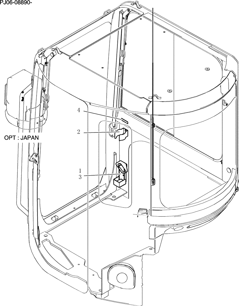 Схема запчастей Case CX50B - (196-01[1]) - HOLDER ASSY (90) - PLATFORM, CAB, BODYWORK AND DECALS