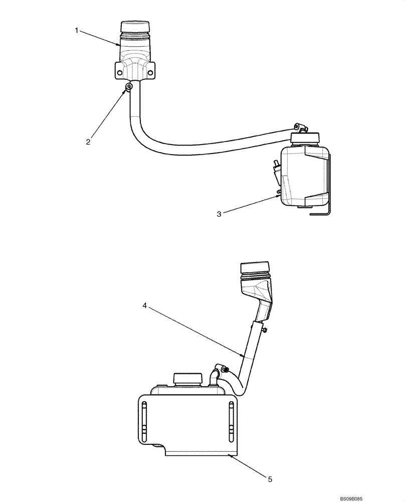 Схема запчастей Case 435 - (09-21C) - CAB DOOR - WASHER SYSTEM (09) - CHASSIS