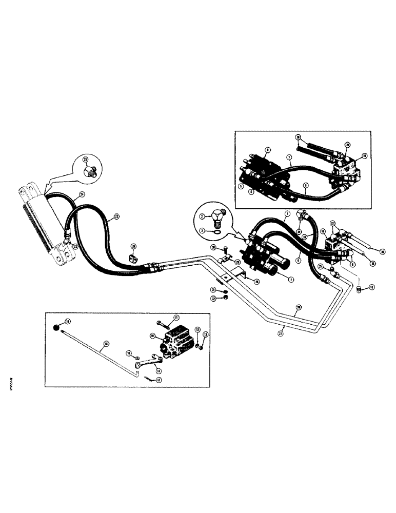 Схема запчастей Case 310F - (216) - THREE POINT HITCH HYDRAULICS (WITH LOADER OR DOZER) (07) - HYDRAULIC SYSTEM