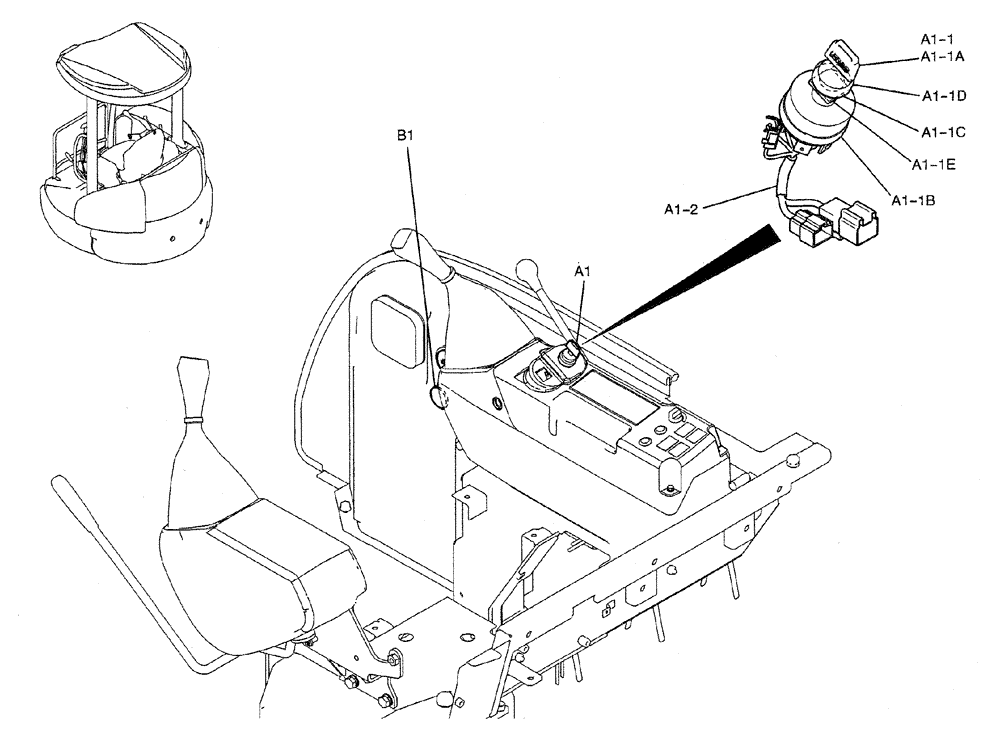 Схема запчастей Case CX27B PV13 - (01-072) - KEY ASSY (05) - SUPERSTRUCTURE