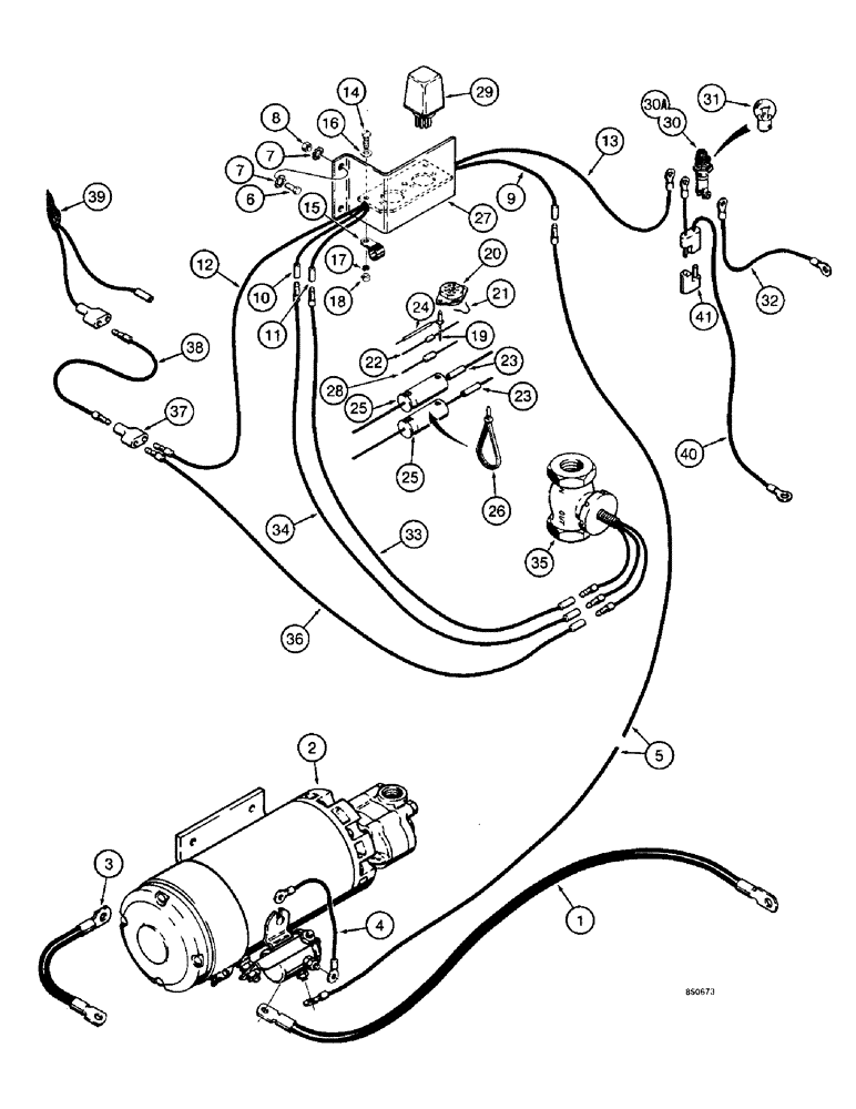 Схема запчастей Case W14 - (182) - ELECTRICAL SYSTEM, AUTOMATIC AUXILIARY STEERING - NO BUZZER (04) - ELECTRICAL SYSTEMS