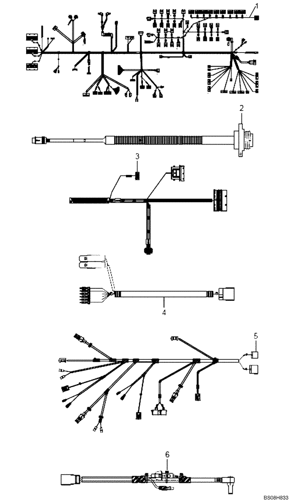 Схема запчастей Case 330B - (67A00002019[001]) - HARNESS, CAB (P.I.N. HHD0330BN7PG57000 AND AFTER) (84154984) (13) - Electrical System / Decals