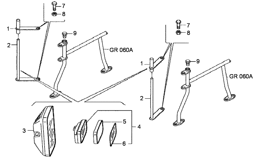 Схема запчастей Case 340B - (51A00021257[001]) - EXTERNAL DRIVING MIRRORS, CAB (84234785) (10) - Cab/Cowlings