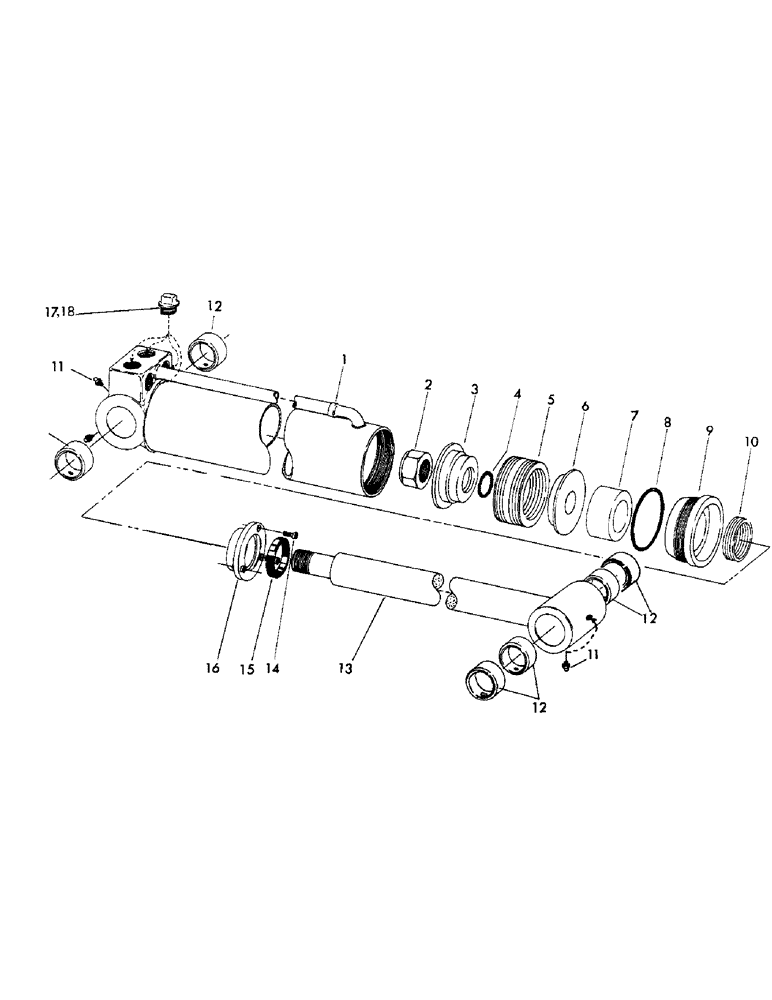 Схема запчастей Case 30YM - (032A) - LIFT CYLINDER, 5-1/4" ID X 41.50" STROKE, (USED ON UNITS WITH SERIAL NUMBER 445-UP) (07) - HYDRAULIC SYSTEM