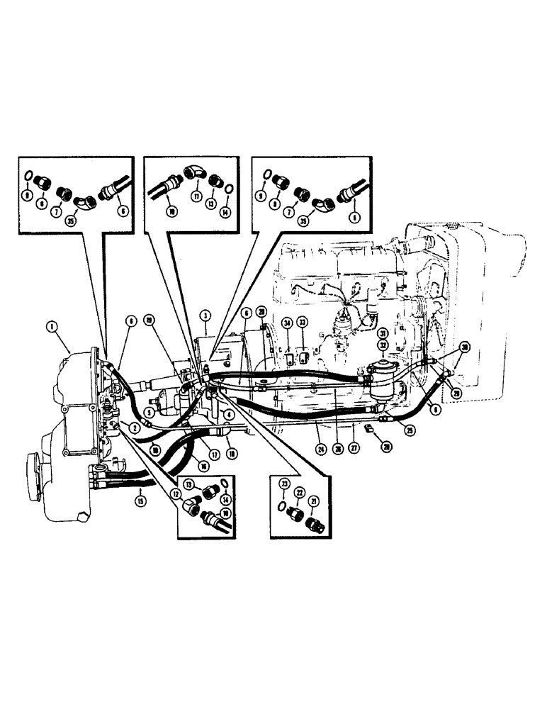 Схема запчастей Case W7 - (200) - TRANSM & TORQUE CONVRTR, HYD SYS, PRIOR TO TRANS SN 84857E, PRIOR TO TORQUE CONVRTR SN 84700E (06) - POWER TRAIN