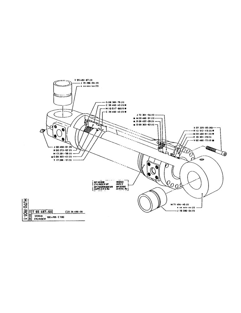 Схема запчастей Case 160CL - (163) - CYLINDER (07) - HYDRAULIC SYSTEM