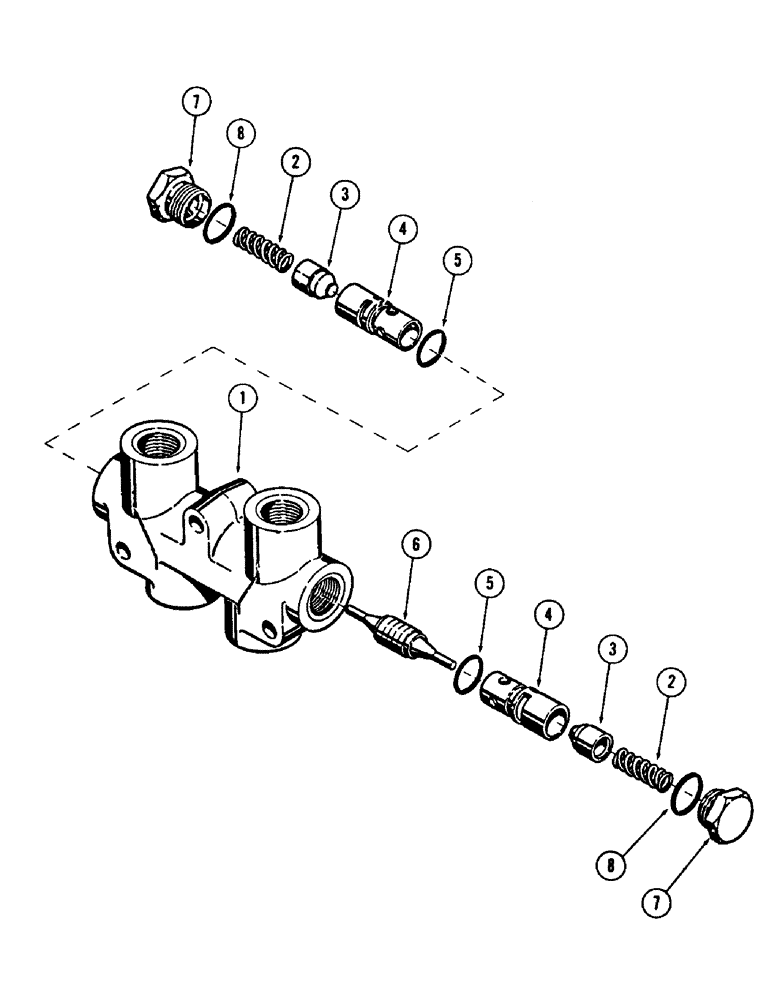 Схема запчастей Case 880 - (170) - LEVELER CHECK VALVE (07) - HYDRAULIC SYSTEM