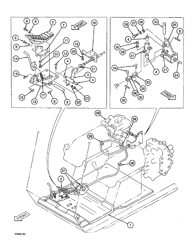 Схема запчастей Case 9010 - (8-76) - AUXILIARY EQUIPMENT CONTROLS (08) - HYDRAULICS