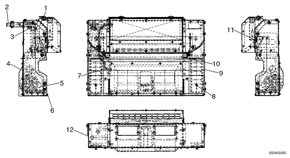 Схема запчастей Case 450 - (09-40A) - HEATER ASSY (09) - CHASSIS